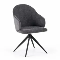 ELEMENT DESIGN - Par de Sillas Comedor Ravello Giratorias 180° con Reposabrazos Modernas Chenilla