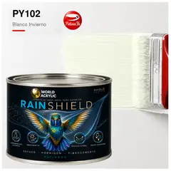 KENT - Pintura Esmalte Siliconada Exteriores – Muros, Fachadas y Impregna Maderas - 2L - Blanco Invierno