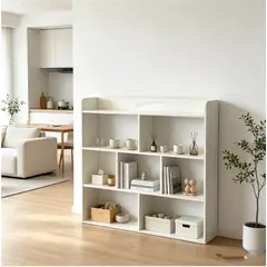 YOMYM - Taquilla De Almacenamiento Estantería De Almacenamiento Estante Para Libros 98×18×90CM Blanco