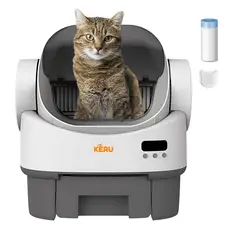 KERU - Arenero Inteligente Automático ABIERTO EC para Gatos con App WiFi XXL