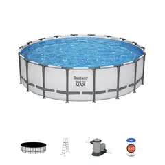 BESTWAY - Set Piscina Estructural Redonda Alta 5.49 x 1.32m
