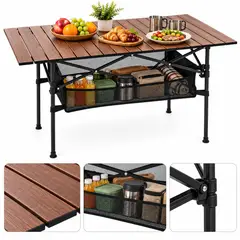 EVERSO - Mesa Plegable Portátil De Aluminio Exterior Camping Jardin M