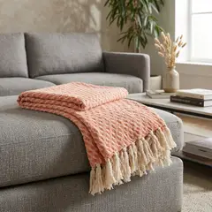 GENERICO - Manta Decorativa Sofá Pie De Cama Tejido 120x150 Cm