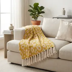 GENERICO - Manta Decorativa Sofá Pie De Cama Tejido 120x150 Cm