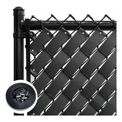 EVERSO - Cinta cubre cerco negra 60 m 4,6 cm pvc