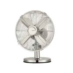AIROLITE - Ventilador Sobremesa 10" V10SM Metal Plateado 3 Velocidades 30 Watts