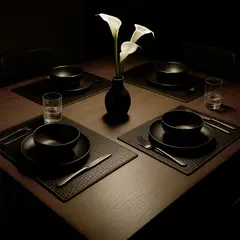 BASEMENT HOME - Individual Rectangular Clásico Café