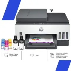 HP - Impresora Multifuncional Smart Tank 790 Tanque de Tinta Color Wi-Fi ADF Duplex Ethernet Pantalla Táctil