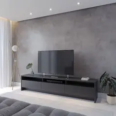 DECOCASA - Rack TV 75 Pulgadas Aspen Negro