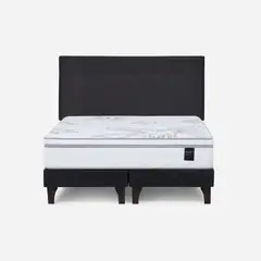 ROSEN - Cama Europea Art 4 2 Plazas x 2.00mt Base Dividida + Respaldo