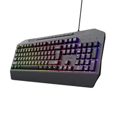 TRUST - Teclado Gamer Evocx GXT 836 RGB Tamaño Completo y Teclas Suaves Negro