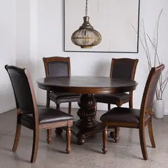 ROBERTA ALLEN - Juego De Comedor King Redondo Más 4 Sillas