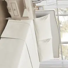 ZAHR - Juego De Sábanas Algodón Lisa 200 Hilos