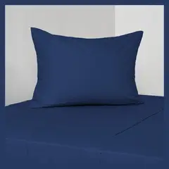 CANNON - Sábanas 180 Hilos Liso Marino