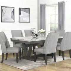 DANIELS - Juego De Comedor Rectangular Rodeo Marmoleado Mesa/6 Sillas