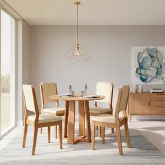 BASEMENT HOME - Juego De Comedor 4 Sillas Ravello 1.0 Beige