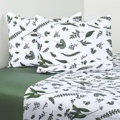 CANNON - Sábana 200 Hilos Estampada Greenery