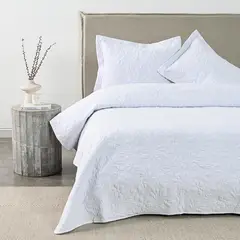 CANNON - Quilt 2 Plazas Liso Garden White
