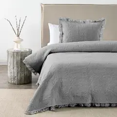 CANNON - Cubrecama Liso Ruffle