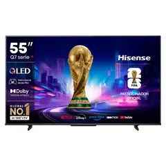 HISENSE - Smart Tv 55" QLED 4K UHD GOOGLE TV Gamer 144HZ 55Q7QG
