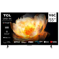 TCL - Smart TV 55" LED 4K V6C Google TV