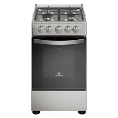 MADEMSA - Cocina a Gas 4 Platos Horno de 59 Litros FM4ES Silver