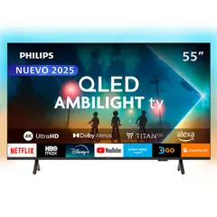 PHILIPS - Ambilight TV 55" QLED 4K UHD 55PUD8250