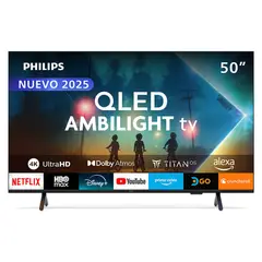 PHILIPS - Ambilight TV 50" QLED 4K UHD 50PUD8250
