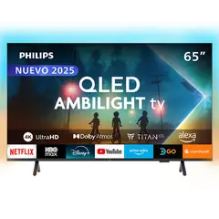PHILIPS - Ambilight TV 65" QLED 4K UHD 65PUD8250