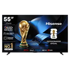 HISENSE - Smart Tv 55" QLED MINILED 4K UHD GOOGLE TV Gamer 144HZ 55U7ESG