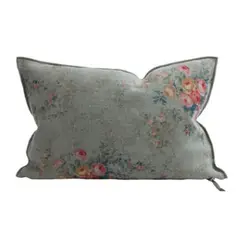 MAISON DE VACANCES - Cojín Con Relleno Plumas Printed Wabisabi Linen Pompadour Nuague 40X60 Cm