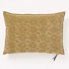 MAISON DE VACANCES - Cojín Con Relleno Plumas Stone Washed Jacquard Kilim Bronze 65X65 Cm