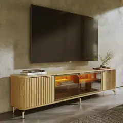 DECOCASA - Rack Neon Float 2 1 Carvalho