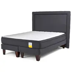 DRIMKIP - Cama Europea Eurotop 2 Plazas Bd 150X190 Cm + Respaldo