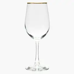 ROBERTA ALLEN - Set 4 Copas de Vino Vidrio Borde Dorado 315 ml