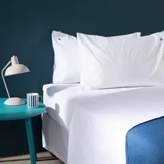 BENETTON - Juego De Sábanas Piping 100% Algodón 200 Hilos Liso