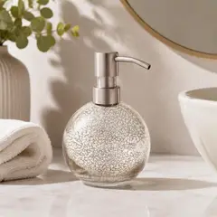 BASEMENT HOME - Dispensador De Jabón Plateado Para Baño Mercury