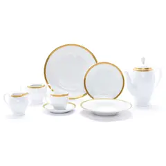 ROBERTA ALLEN - Juego de Vajilla Porcelana Diana 25 Piezas para 4 Personas