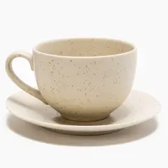 BASEMENT HOME - Set De Taza De Té Con Plato Cerámica Gres