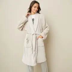 BASEMENT HOME - Bata de Baño Unisex Polar Midi