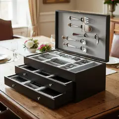 ROBERTA ALLEN - Maleta de Cuchillería Ridgewood 125 Piezas Acero Inoxidable