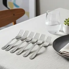 ROBERTA ALLEN - Set de 6 Tenedores de Torta Pearl Acero Inoxidable