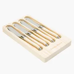 ROBERTA ALLEN - Set de 4 Cuchillos de Mantequilla Francia Crema