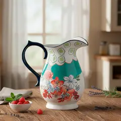 ROBERTA ALLEN - Jarra Cerámica Decorativa 24 Cm Flori Gipsy Multicolor