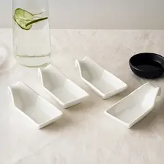 BASEMENT HOME - Set De 4 Bowls Cuadrados Basement Homeporcelana Blanca