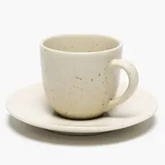 BASEMENT HOME - Taza Café 120 ml con plato Cerámica Gres