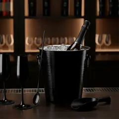 BASEMENT HOME - Balde Hielera Acero Inoxidable Negro