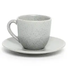 BASEMENT HOME - Taza Café 120 ml con plato Cerámica Gres