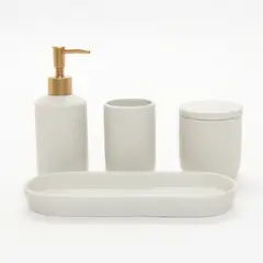 ROBERTA ALLEN - Set Accesorios de Baño Mármol 4 Piezas