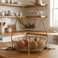 CASA CANTABRIA - Frutero 2 Pisos Dorado